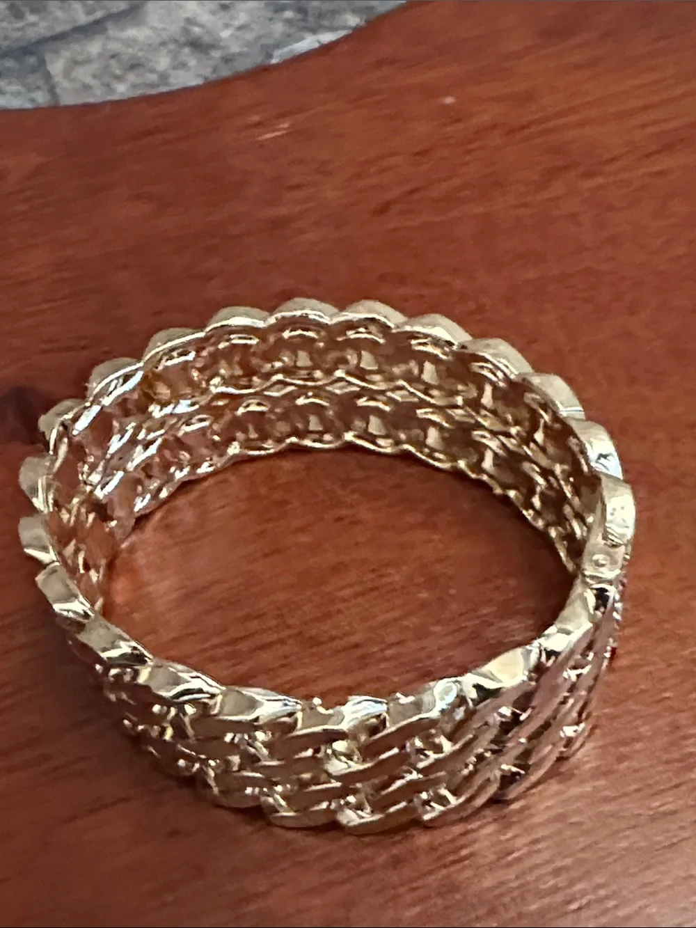 Fashion Jewelry Gold Multi-Row Chain Bracelet